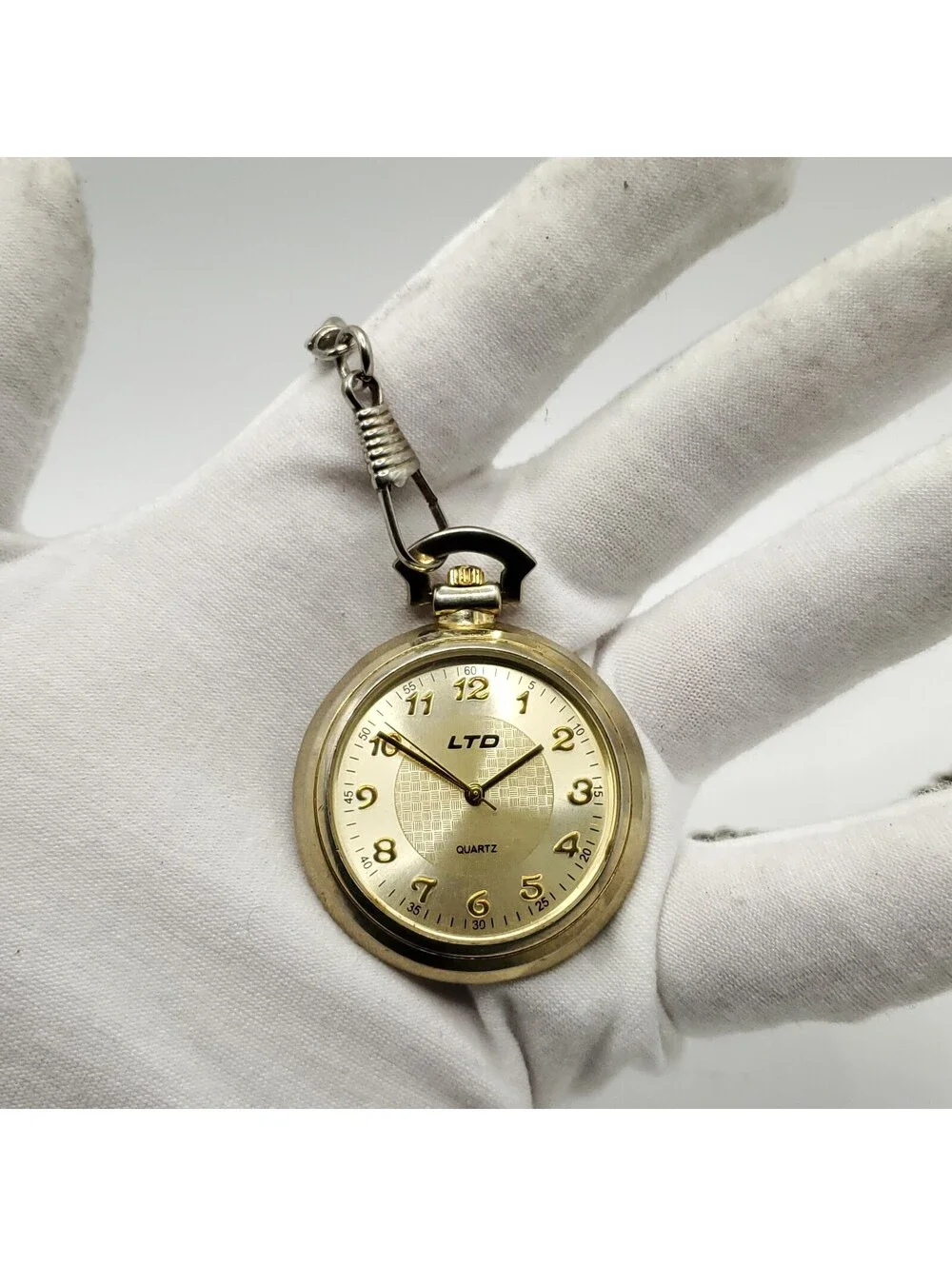 LTD Quartz Pocket With Clip Watch 40mm New Battery